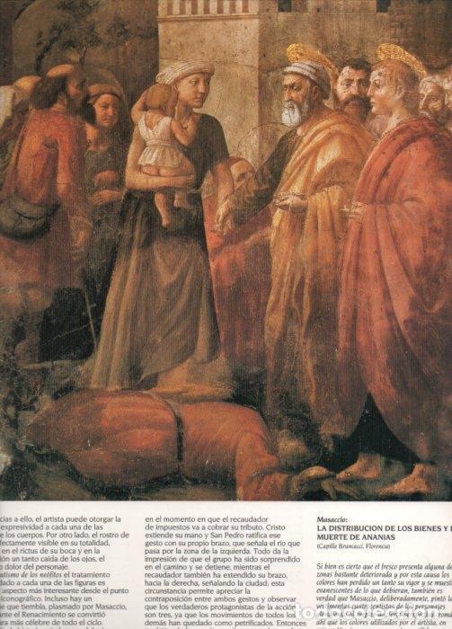Cartes Postales: LAMINA V20389: La distribucion de los bienes y la muerte de Ananias por Masaccio - Varios