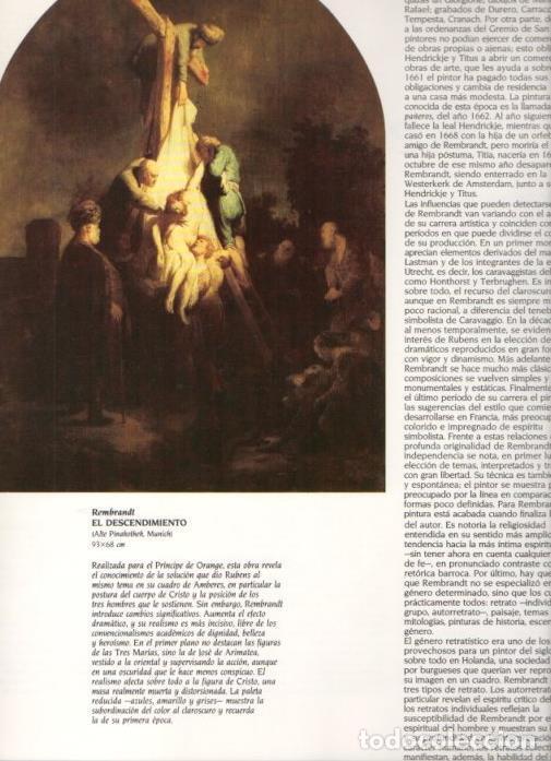 Postkarten: LAMINA V20330: El descendimiento por Rembrandt - Varios