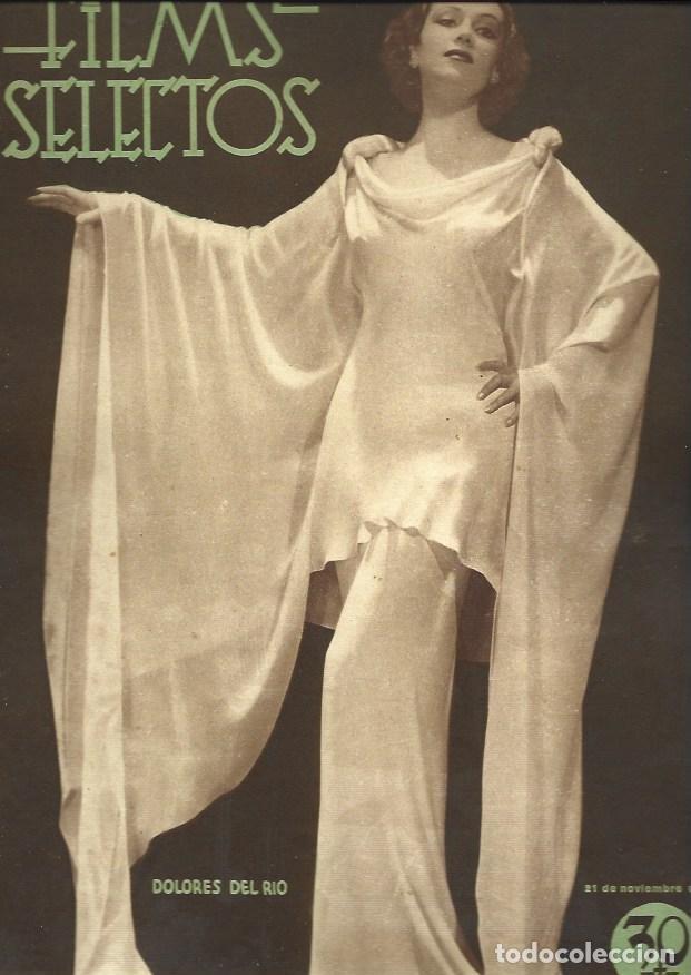 Cartoline: LAMINA 32391: Portada de Films Selectos con Dolores del Rio, numero 308 de 21 de noviembre - NULL
