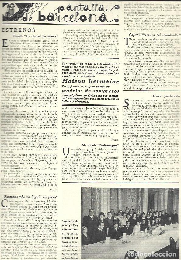 Postkarten: LAMINA 32343: Pantalla de Barcelona, estrenos - NULL