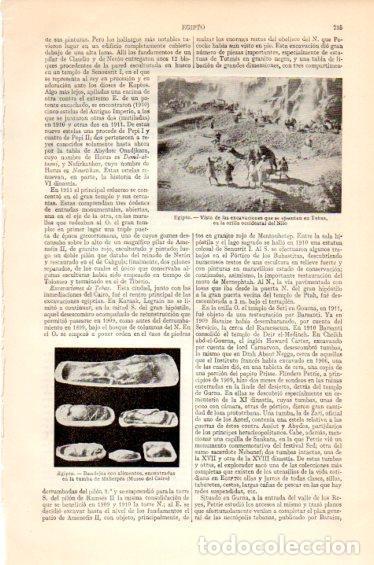 Postkarten: LAMINA V27465: Vista excavaciones en Tebas, Egipto - Varios
