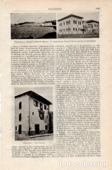 Postkarten: LAMINA V27378: Fabrica y El Gaitero y Escuela Primo de Rivara en Villaviciosa - Varios