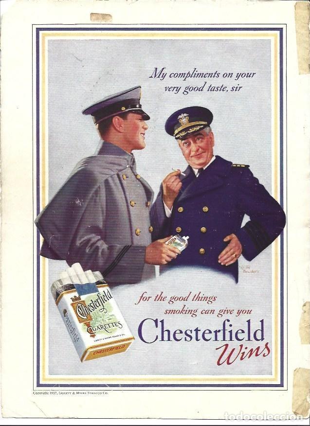 Postkarten: LAMINA 32037: Contraportada con publicidad de Chesterfield - VVAA