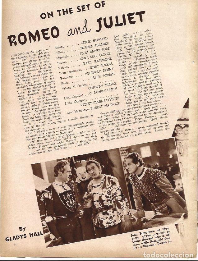 Postales: LAMINA 32279: En el set de Romeo and Juliet con Leslie Howard - VVAA