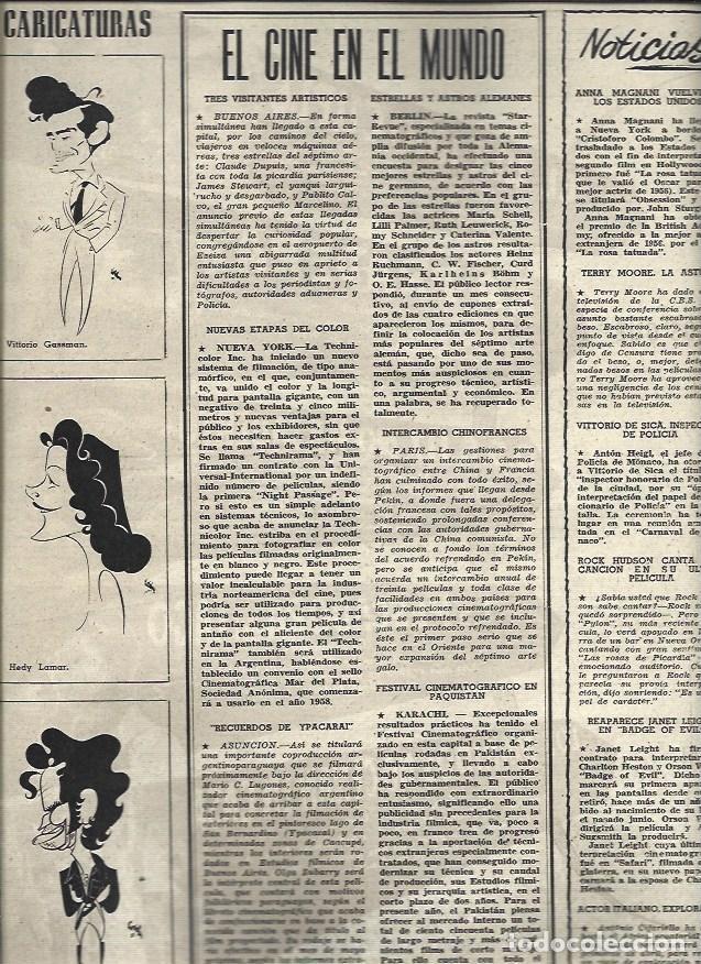 Cartoline: LAMINA 33011: Caricaturas de Vittorio Gessman, Hedy Lamar y Charlton Heston - VVAA