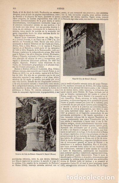 Postkarten: LAMINA V26561: Casa y estatua de Cola de Rienzi en Roma - Varios