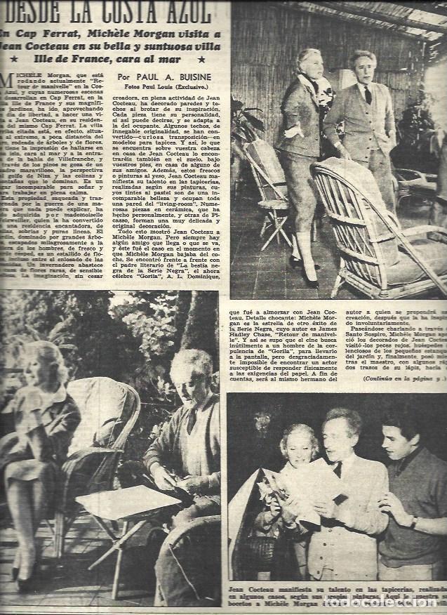 Postales: LAMINA 32953: Michele Morgan y Jean Cocteau en Cap Ferrat - VVAA