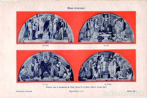 Postales: LAMINA V26504: Mosaicos del monumento de Victor Manuel II en Roma - Varios