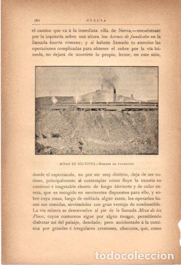 Postales: LAMINA V27066: Huelva. Hornos de fundicion de las minas de Rio Tinto - Rodrigo Amador de los Rios