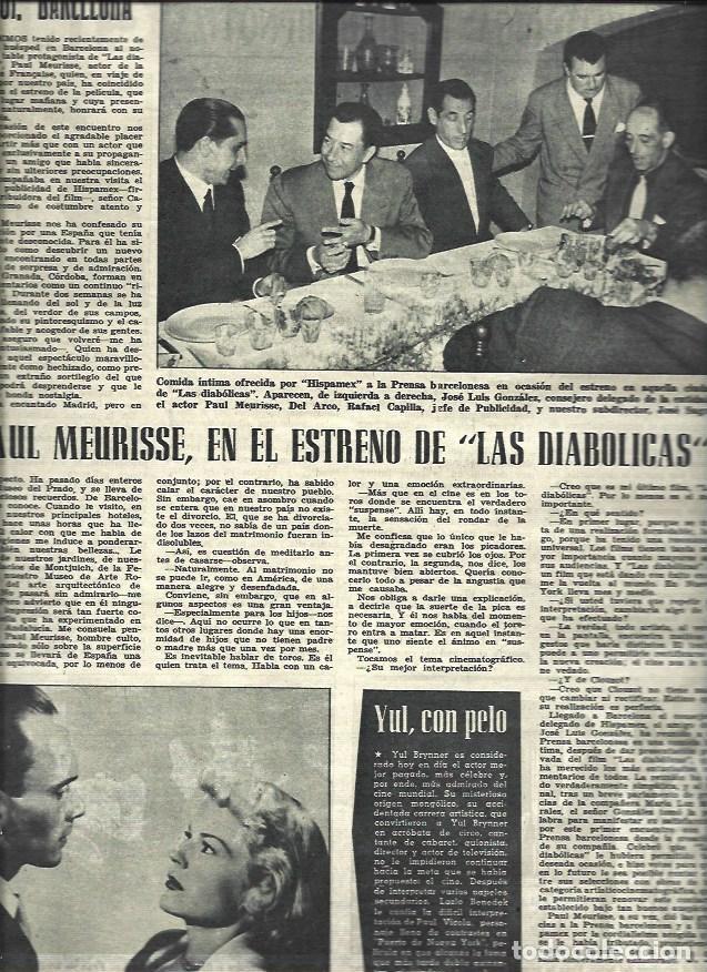 Cartoline: LAMINA 33138: Paul Meurisse en el estreno de Las Diabolicas - VVAA