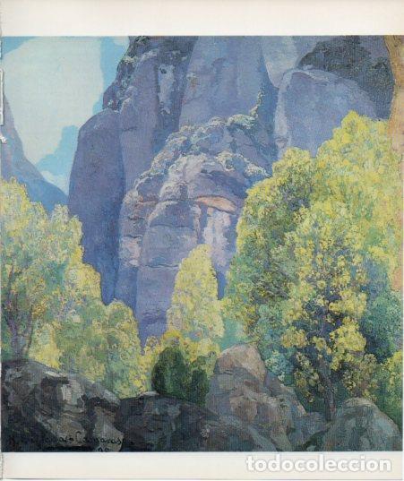 Cartoline: LAMINA V27182: Montserrat amb arbres per Anglada Camarasa - Francesc Fontbona