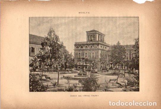 Postkarten: LAMINA V27055: Huelva. Jardin del Hotel Colon - Rodrigo Amador de los Rios