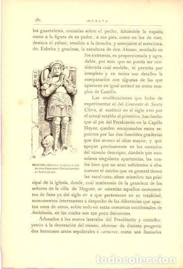 Postais: LAMINA V27037: Huelva. Estatua de A. Fernandez Puertocarrero en convento de Santa Clara, Moguer - Ro