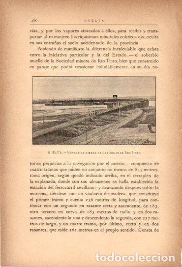 Cartoline: LAMINA V27058: Huelva. Muelle de hierro de las Minas de Rio Tinto - Rodrigo Amador de los Rios