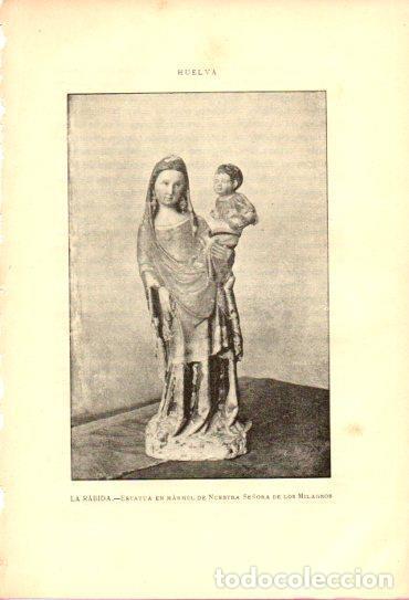 Postcards: LAMINA V27048: Huelva. Nuestra Se&ntilde;ora de los Milagros de La Rabida - Rodrigo Amador de los Rios