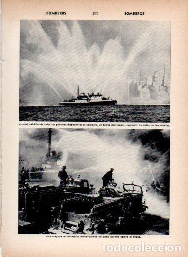 Postales: LAMINA V26970: Brigada de bomberos en Nueva York - Varios