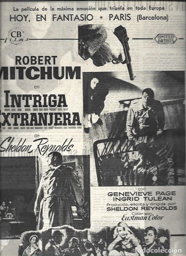 Postcards: LAMINA 32879: Estreno en cine Fantasio de Barcelona de Intriga Extranjera - VVAA