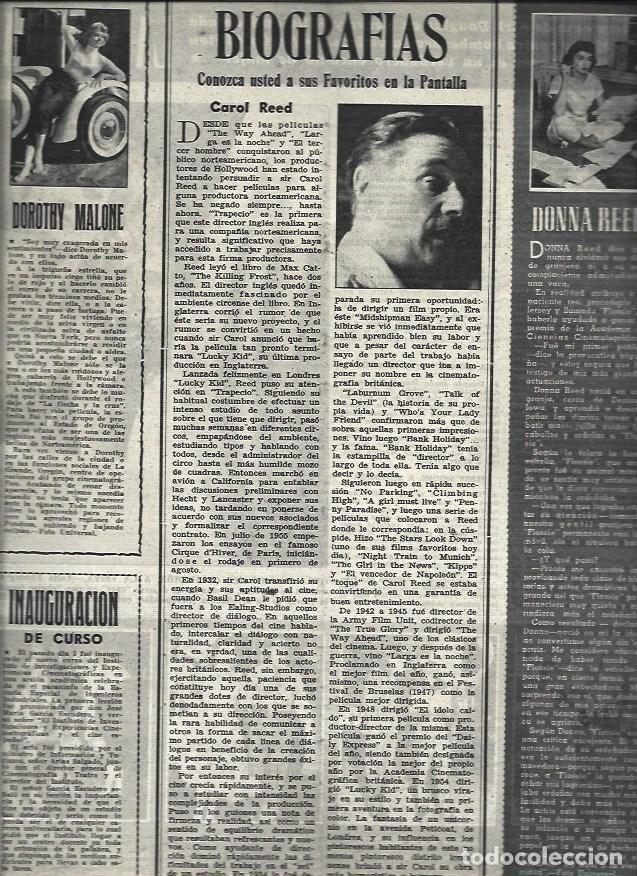 Postales: LAMINA 32814: Biografia de Carol Reed - VVAA