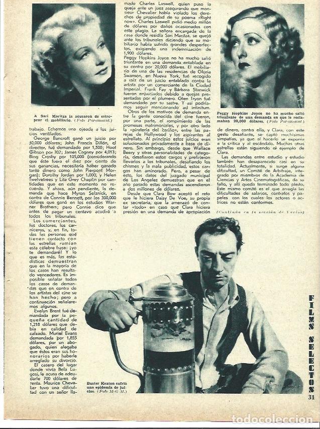 Postais: LAMINA 34117: Sari Maritza, Buster Keaton y Peggy Hopkins - VVAA