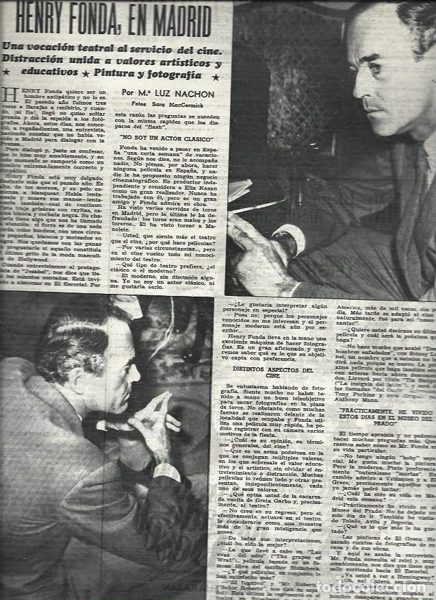 Cartes Postales: LAMINA 32754: Henry Fonda en Madrid - VVAA