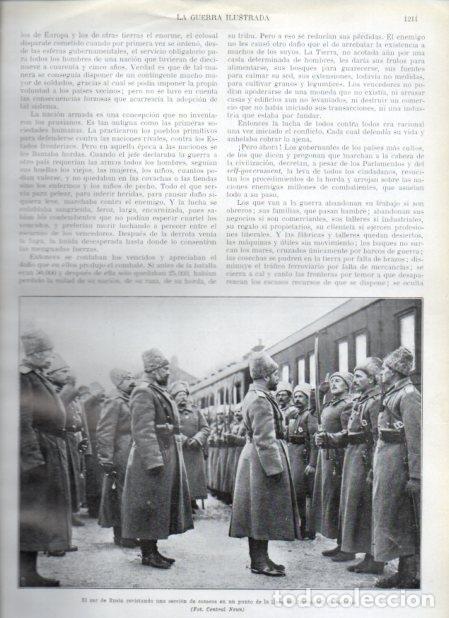 Cartes Postales: LAMINA V20908: Zar de Rusia revistando a soldados cosacos en Galitzia - Augusto Riera