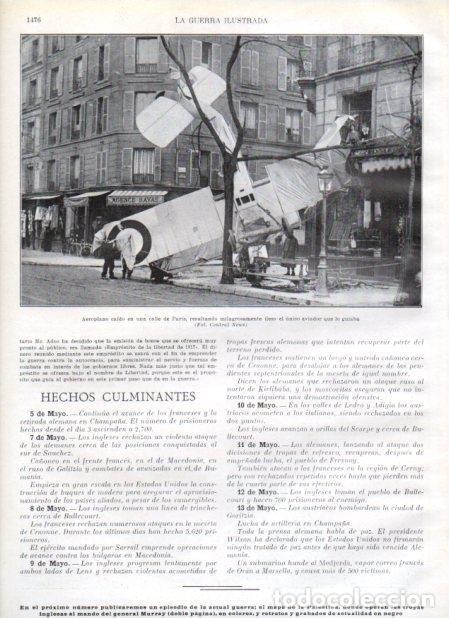 Cartoline: LAMINA V21056: Aeroplano caido en una calle de Paris - Augusto Riera