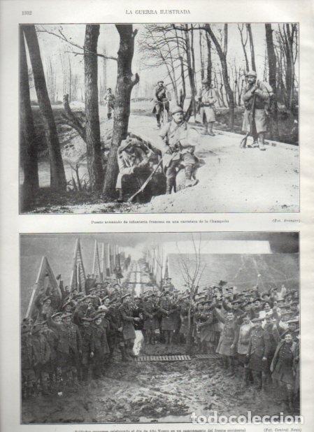 Postales: LAMINA V20974: Soldados escoceses celebrando el a&ntilde;o nuevo en el frente - Augusto Riera