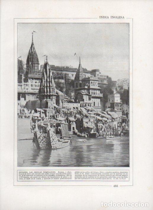 Postkarten: LAMINA V27782: Orillas del Ganges en Benares - Varios