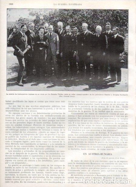 Cartes Postales: LAMINA V20758: Charlot y D. Fairbanks junto a trabajadores ingles - Augusto Riera