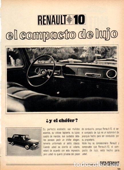 Postales: LAMINA V21220: Publicidad Renault 10 - Varios