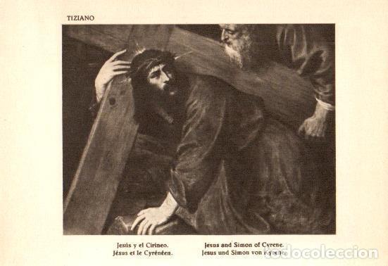 Postkarten: LAMINA V28186: Jesus y el Cirineo por Tiziano - Bernardino de Pantorba