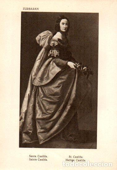 Cartoline: LAMINA V28148: Santa Casilda por Zurbaran - Bernardino de Pantorba