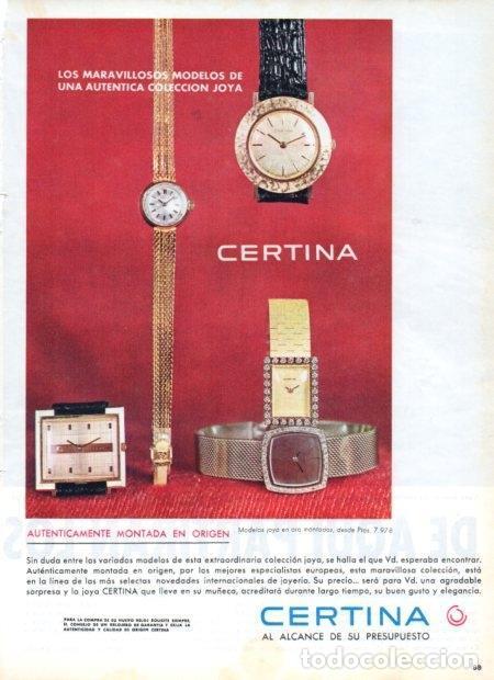 Postales: LAMINA V21360: Publicidad colecci&oacute;n joya relojes Certina - Varios