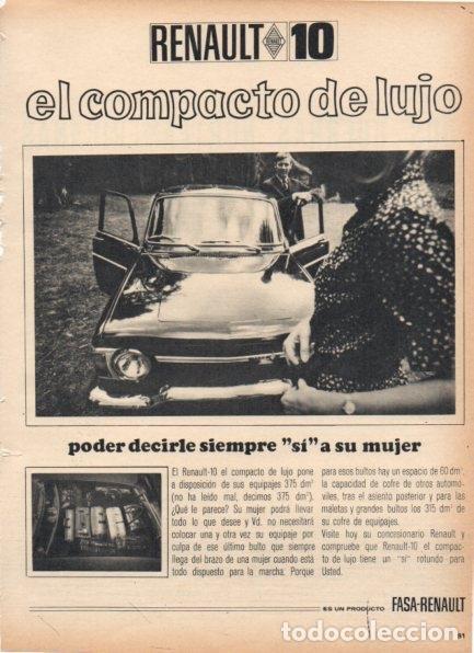 Postales: LAMINA V21249: Publicidad Renault 10 - Varios