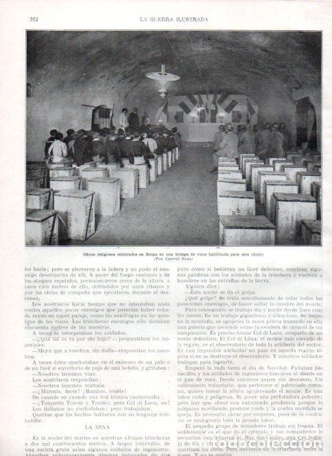 Cartes Postales: LAMINA V22417: Oficio religioso en una bodega de Reims - Augusto Riera