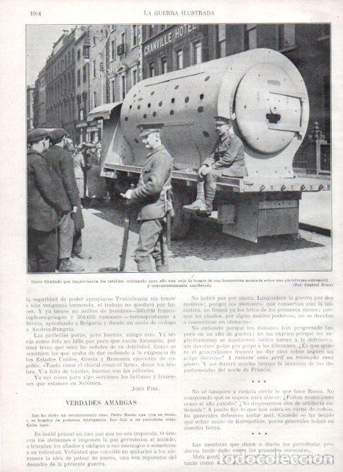 Cartes Postales: LAMINA V22435: Carro blindado contruido por los rebeldes en Dublin - Augusto Riera