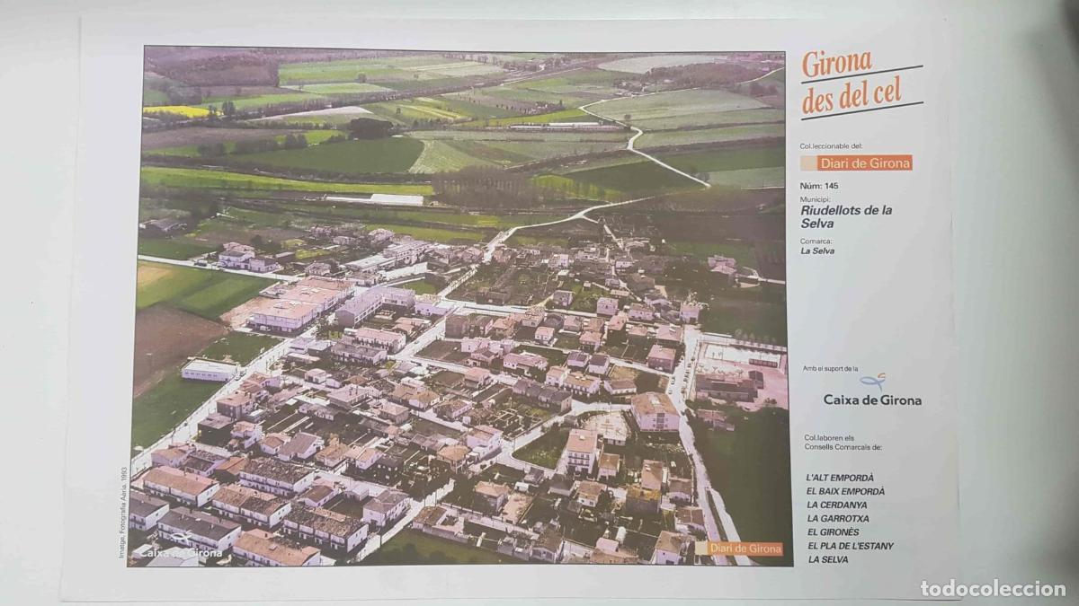 Cartoline: Lamina num 145 Girona des del cel: Municipi Riudellots de la Selva (Comarca La Selva - Girona) - NUL