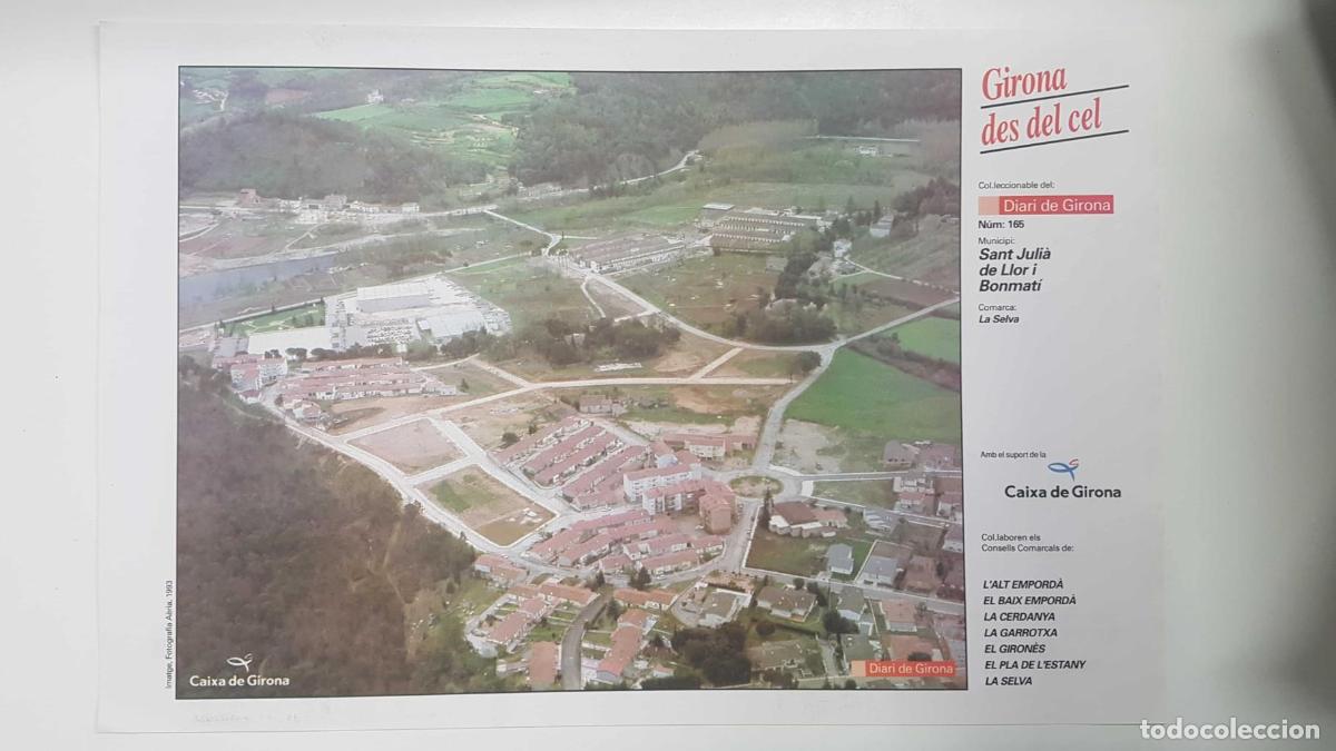 Cartoline: Lamina num 165 Girona des del cel: Sant Juli&agrave; de Llor i Bonmat&iacute; (Comarca La Selva - Girona) - NULL