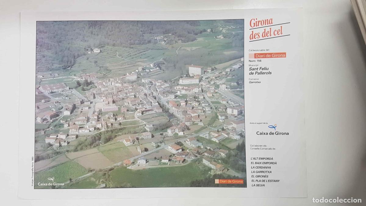 Postales: Lamina num 156 Girona des del cel: Sant Feliu de Pallerols (Comarca Garrotxa - Girona) - NULL