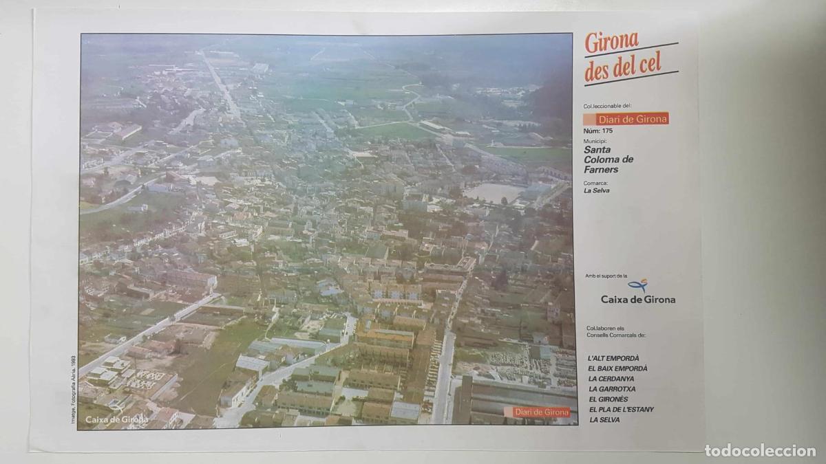 Cartoline: Lamina num 175 Girona des del cel: Santa Coloma de Farners (Comarca La Selva - Girona) - NULL