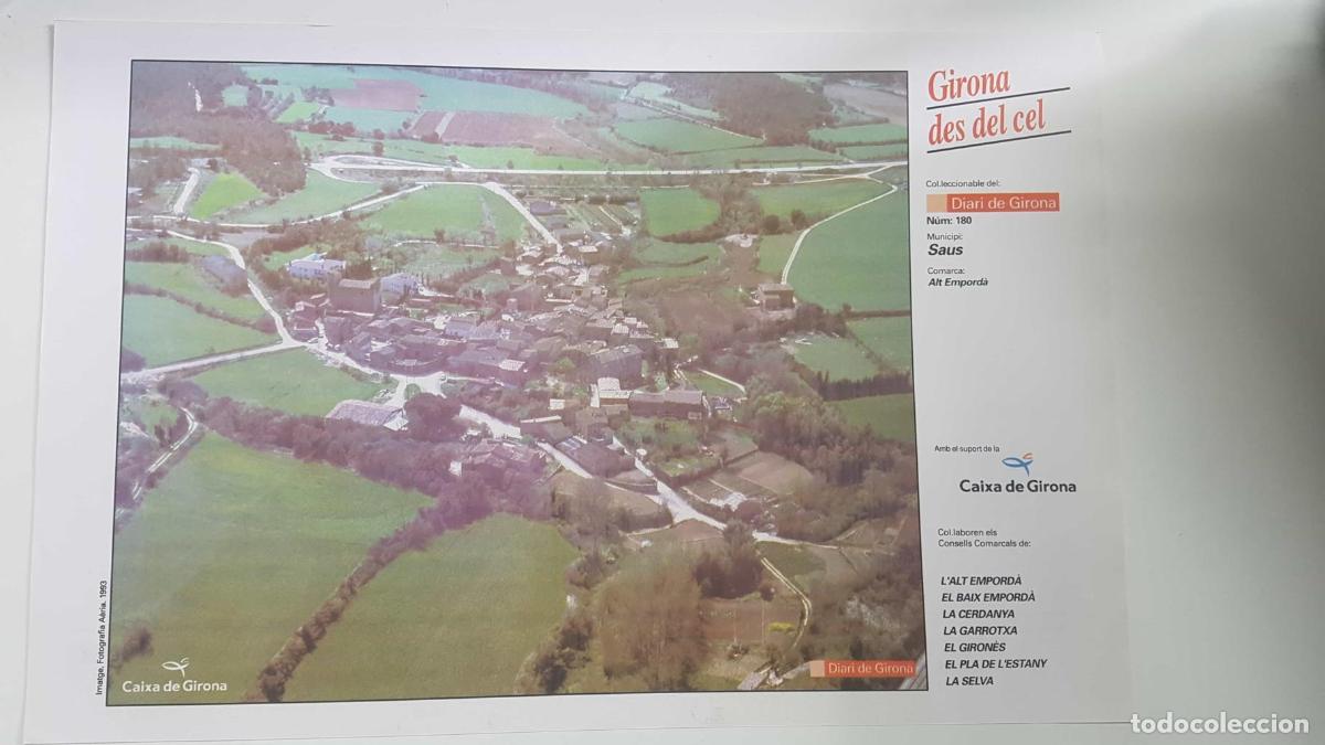 Cartes Postales: Lamina num 180 Girona des del cel: Saus (Comarca Alt Empord&agrave; - Girona) - NULL