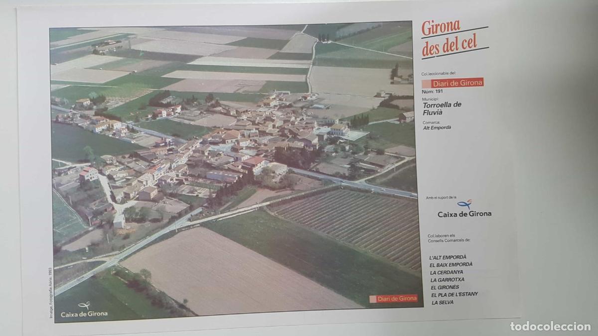 Postais: Lamina num 191 Girona des del cel: Municipi Torroella de Fluvi&agrave; (Comarca Alt Empord&agrave; - Girona) - NUL