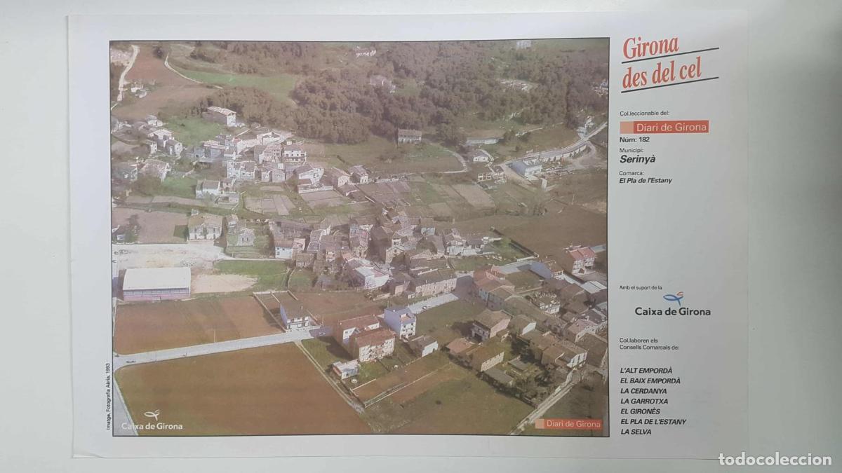 Postkarten: Lamina num 182 Girona des del cel: Municipi Seriny&agrave; (Comarca El Pla de l'Estany - Girona) - NULL