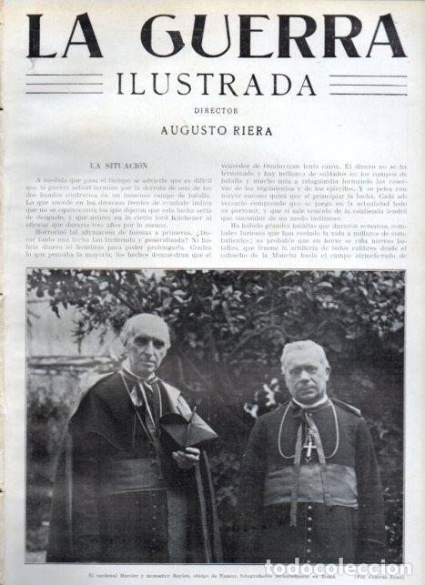Postales: LAMINA V22345: Cardenal Mercier y monse&ntilde;or Heylen en Roma - Augusto Riera
