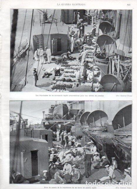 Postales: LAMINA V22337: Hora de asueto de un barco de guerra ingles - Augusto Riera