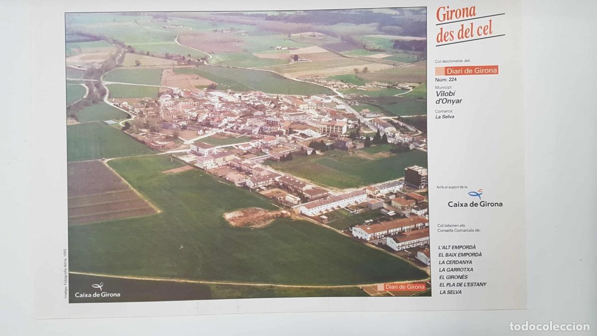 Postkarten: Lamina num 224 Girona des del cel: Municipi Vilob&iacute; d'Onyar (Comarca La Selva - Girona) - NULL
