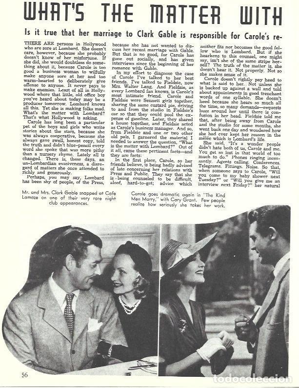 Cartes Postales: LAMINA 34556: Clark Gable y su esposa - Martin Levin