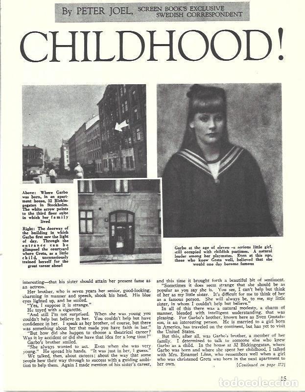 Cartoline: LAMINA 34536: Casa natal de Greta Garbo - Martin Levin