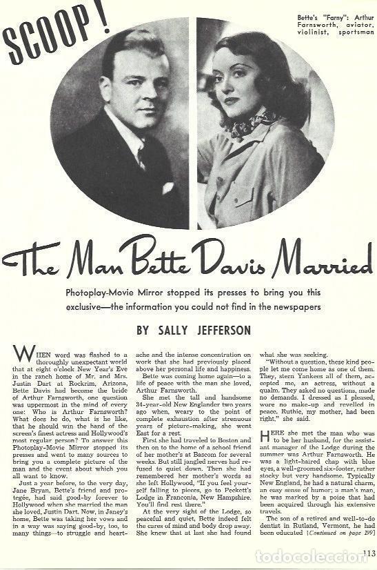 Postales: LAMINA 34584: Bette Davis y Arthur Farnsworth - Martin Levin