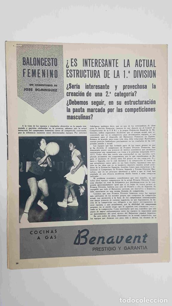 Postales: Art&iacute;culo sobre Baloncesto Femenino e imagen de publicidad de Coca-Cola. Procede de la Revista Rebote